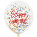 12-Inch Red Birthday Confetti Print Latex Balloons