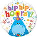 Hip Hip Hooray Hippo 18-Inch Round Foil Balloon