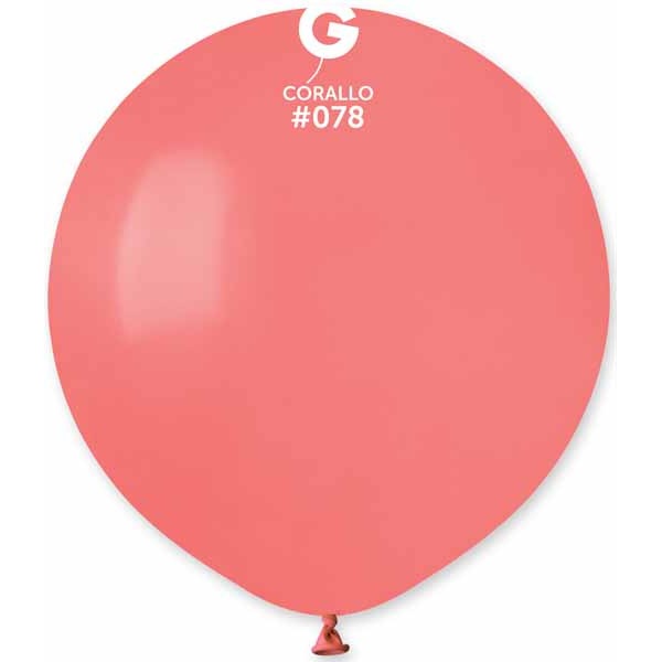 Gemar 19-Inch Coral #078 Latex Balloons, 25 Pack