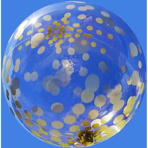 18-Inch Clear Bubble Balloon with Gold Dots