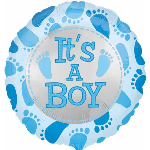 Cute Baby Boy Feet 18-Inch Foil Balloon