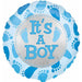 Cute Baby Boy Feet 18-Inch Foil Balloon