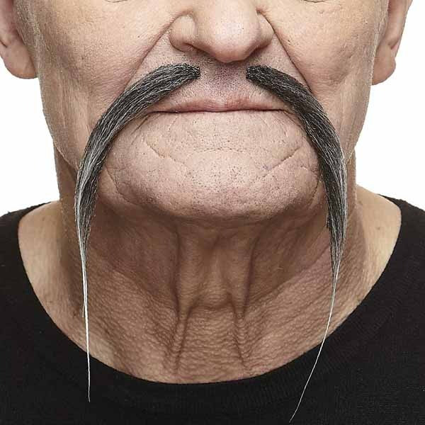 Salt and Pepper Chinese Moustache Costume Accessory