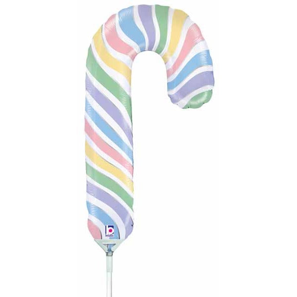 Pastel Candy Cane 14" Mini Foil Balloon