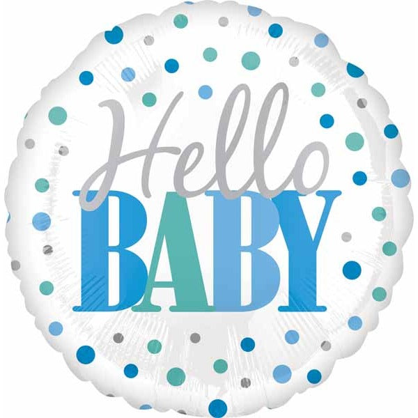 Hello Baby Dots 18 Inch Foil Balloon
