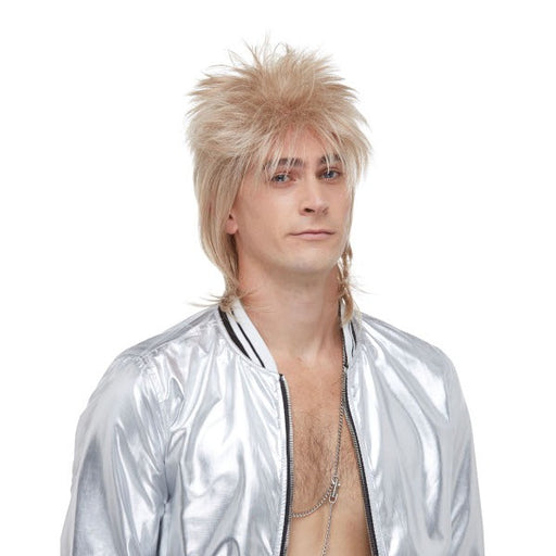 British Rockstar Costume Wig in Mixed Blonde