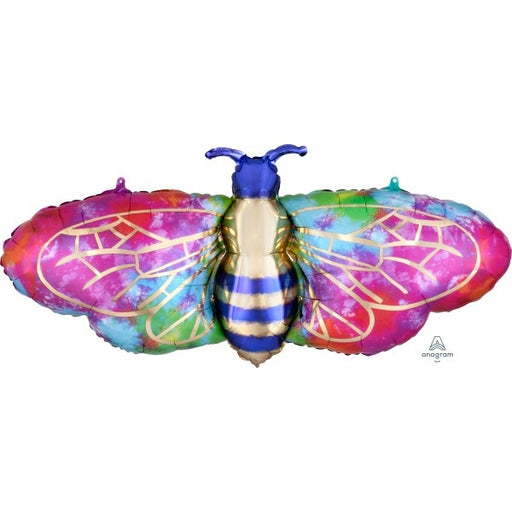 Tie Dye Bee XL Foil Balloon, 39 Inch