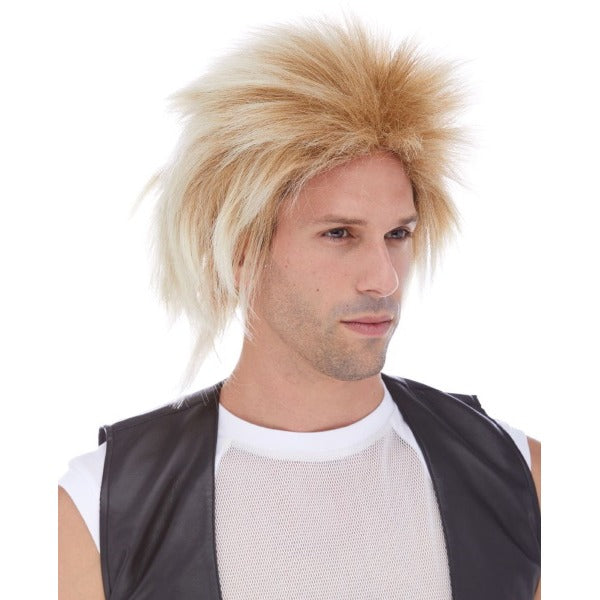 Short Rocker Wig in Mixed Blonde