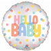 Modern Hello Baby 18-Inch Round Satin Foil Balloon