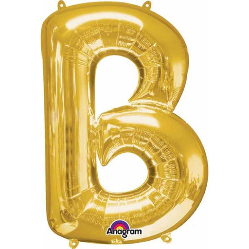 34-Inch Gold Foil Letter B Balloon