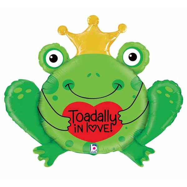 Toadally in Love 29-Inch Shaped Foil Balloon