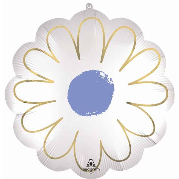 Satin Purple Daisy Foil Balloon, 21 Inch