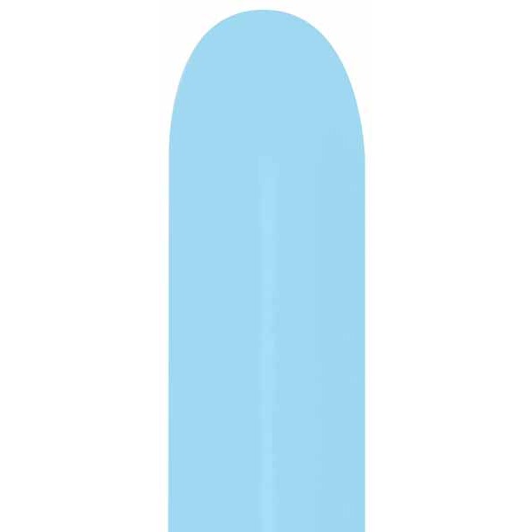 Sempertex 260 Pastel Matte Blue Twisting Balloons, 50 Pack