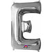 32 Inch Silver Letter E Foil Balloon