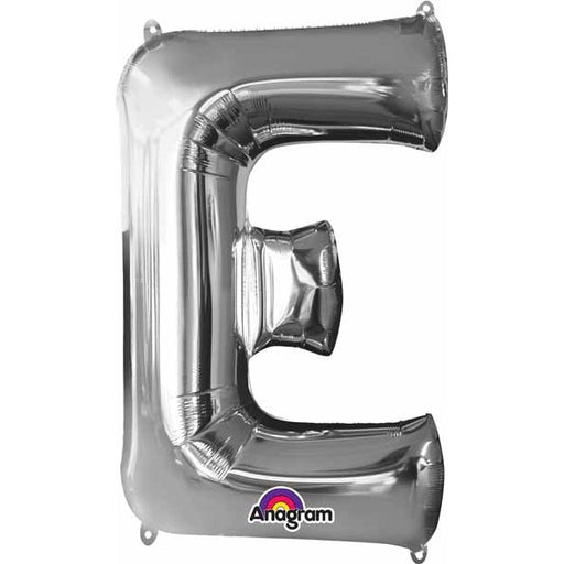 16 Inch Silver Letter E Foil Balloon