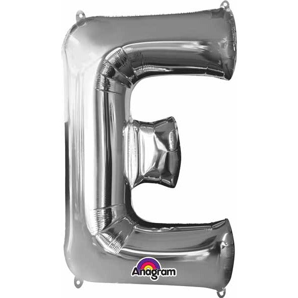 16 Inch Silver Letter E Foil Balloon