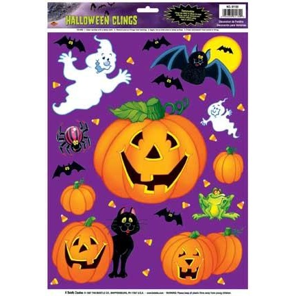 Pumpkin Patch Halloween Window Clings, 12 Count