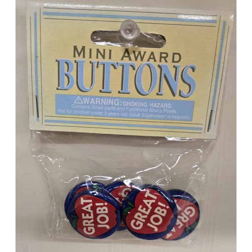 Great Job Apple Mini Buttons, 6 Pack