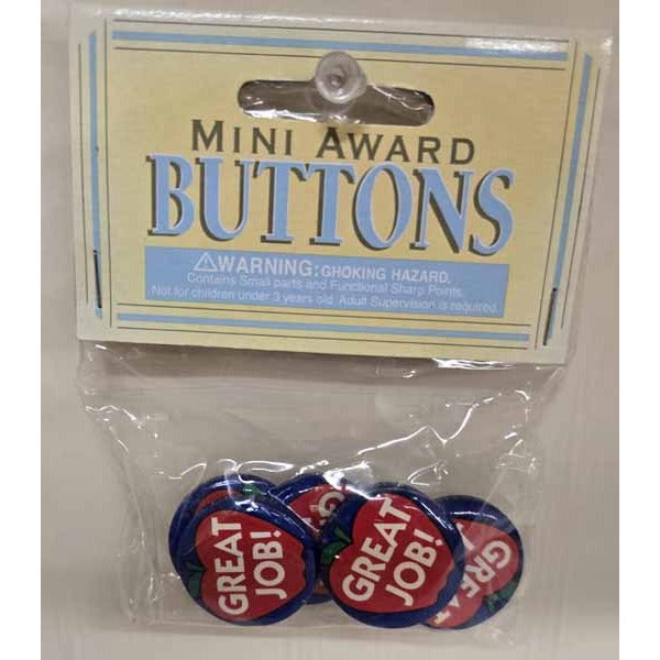 Great Job Apple Mini Buttons, 6 Pack