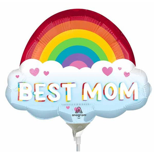 Best Mom Rainbow Mini Foil Balloon