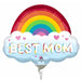 Best Mom Rainbow Mini Foil Balloon