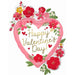 34-Inch Happy Valentine's Day Floral Foil Balloon