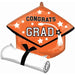 True to School Orange 25-Inch Graduation Foil Balloon
