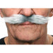 White and Grey Costume Moustache, 13.5 x 3 cm