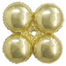 17-Inch White, Gold and Black Foil Quad Balloon