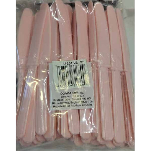 Pale Pink Plastic Knives, 50 Count