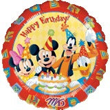 MICKEY & FRIENDS HBD 18" RND HX S60 PKG