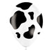 Sempertex 11" White Cow Print Latex Balloons, 50 Count