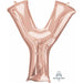Rose Gold Letter Y Balloon, 34 Inch