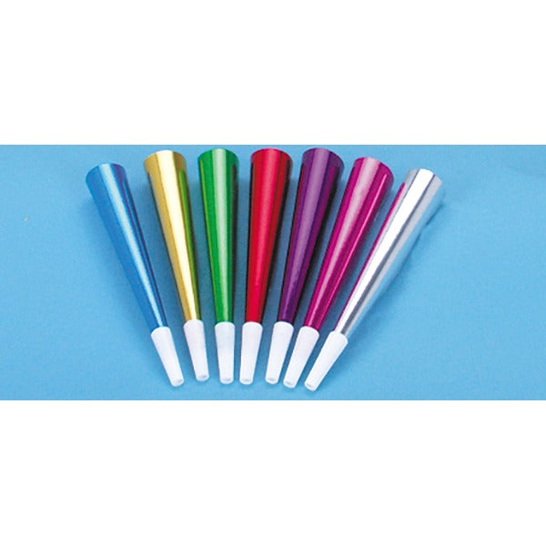 8" FOIL HORN ASSORTE D COLORS 144/BX