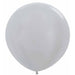 Sempertex Satin Silver 36 Inch Latex Balloons, 2 Pack