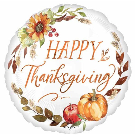 Thanksgiving Harvest 18" Round Foil Balloon