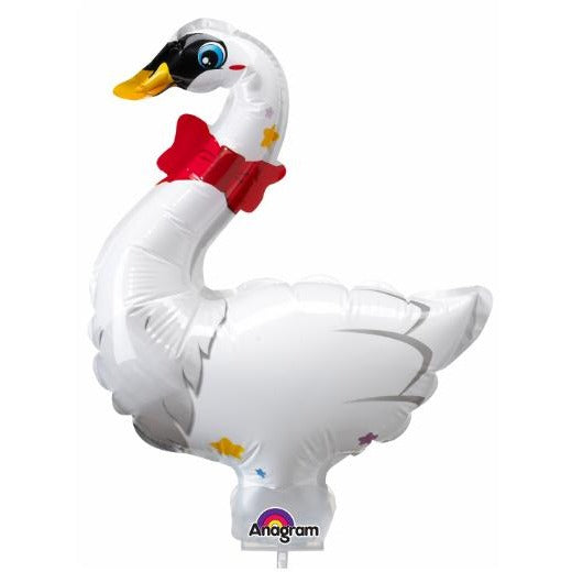 Inflate-A-Fun Mini Swan Shaped Foil Balloon