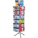 "60 Peg Floor Spinner - Black 5-Panel Display Rack"