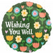 Healing Blooms 18" Round Get Well Foil Balloon