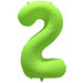 Decochamp 34-Inch Neon Green Number 2 Balloon
