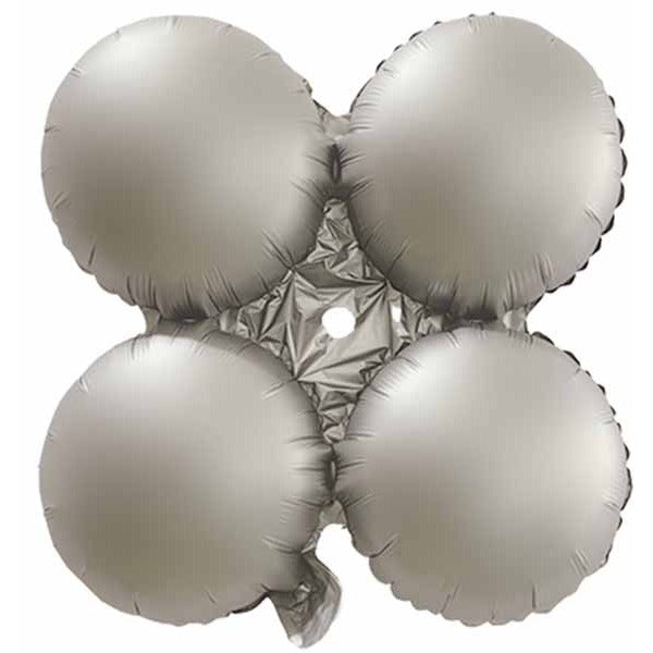 25" Matte Silver Quad Arch Foil Balloon