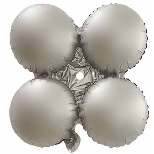 12" Matte Silver Quad Arch Foil Balloon