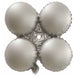 12" Matte Silver Quad Arch Foil Balloon