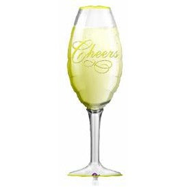 38-Inch Bubbly Wine Glass Foil Balloon