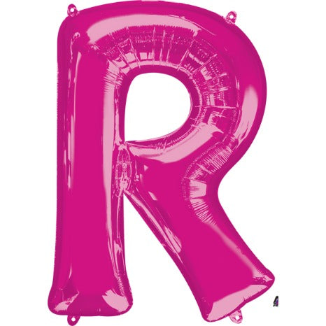 32-Inch Pink Letter R Balloon