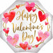 22 Inch Satin Watercolor Happy Valentine's Day Foil Balloon