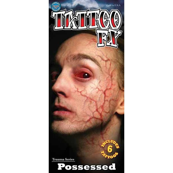 Tinsley Transfers Trauma Possessed Veins Temporary Tattoo