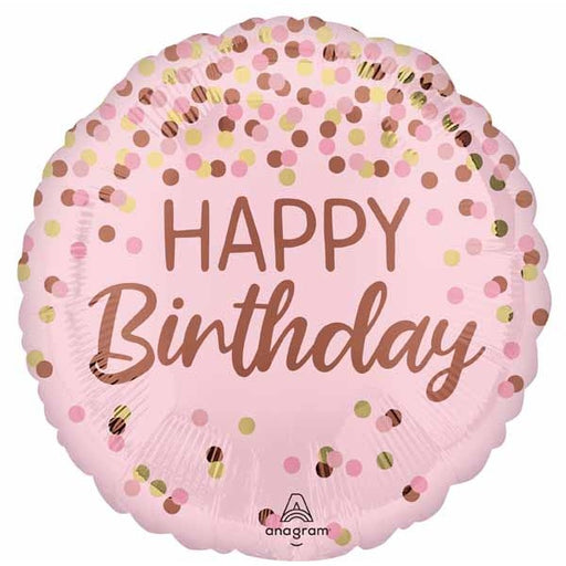 Pretty Pink Happy Birthday 18" Round Foil Balloon