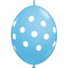 Qualatex QuickLink 12" Big Polka Dots Pale Blue Latex Balloons (50/Pk)