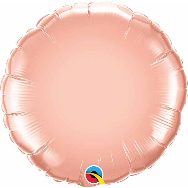 18-Inch Rose Gold Round Foil Balloon